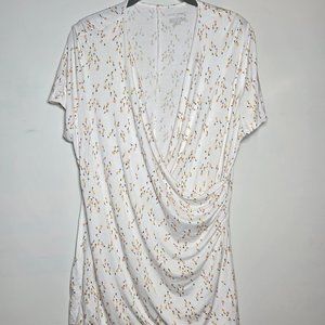 Lane Bryant Floral Cross Top 1X 14 16